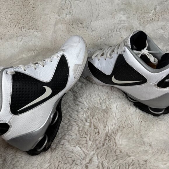 Nike Shox VC 3 Shoes Mens Size 11 Basketball 407628-100 White Black Silver - Picture 8 of 11